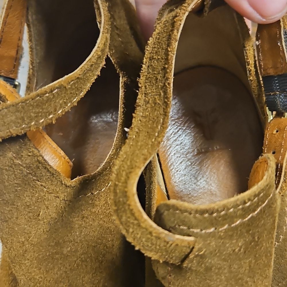 Frye Meghan Suede Ankle Booties - Chestnut - Size 7.5 - Picture 6 of 8